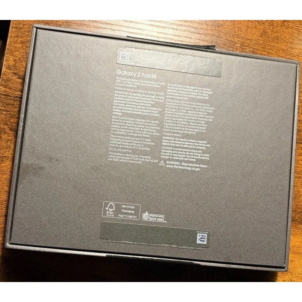 Galaxy Z Fold 8 EMPTY BOX *EMPTY BOX ONLY* Samsung